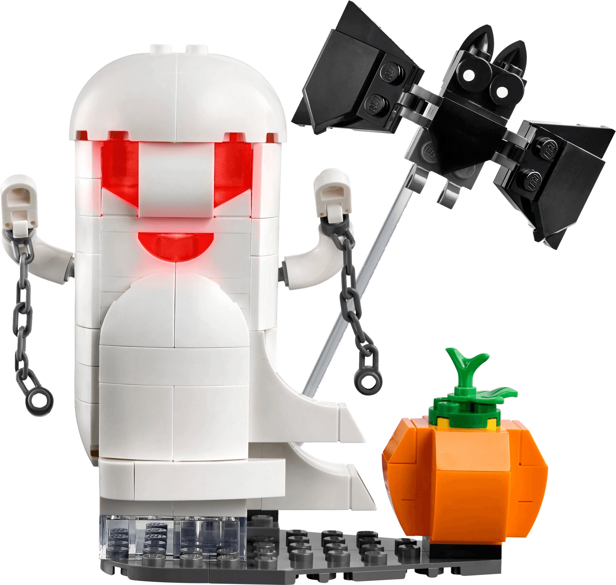 LEGO® Celebration Series: Luminous Ghost (sett 40772) - ferdigbygd hvitt spøkelse med gresskar og flaggermus, Brikkenerd
