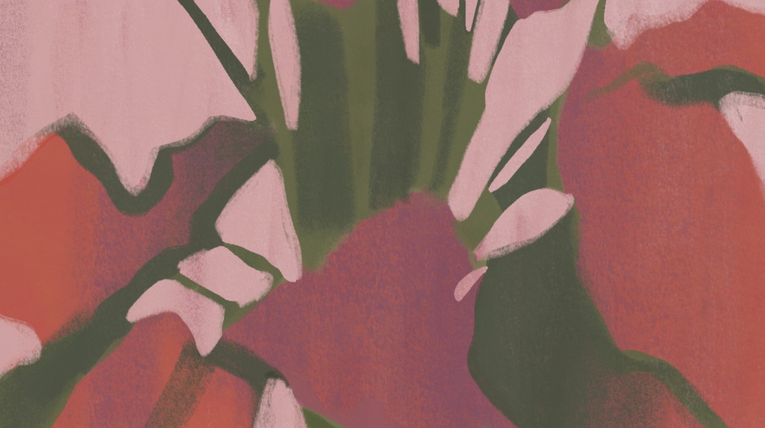 Detail of "Botanical Composition 01" — digital illustration by Katarzyna Księżopolska