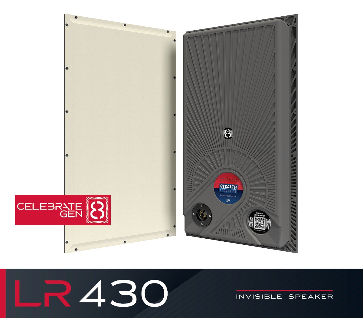 Invisible speaker LR 430 with beige panel