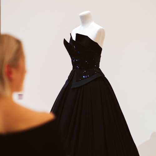 Look 27, skirt and Swarovski bustier (autumn - winter 2009 – 1 0), 2009 on display in Martin Grant at NGV Australia