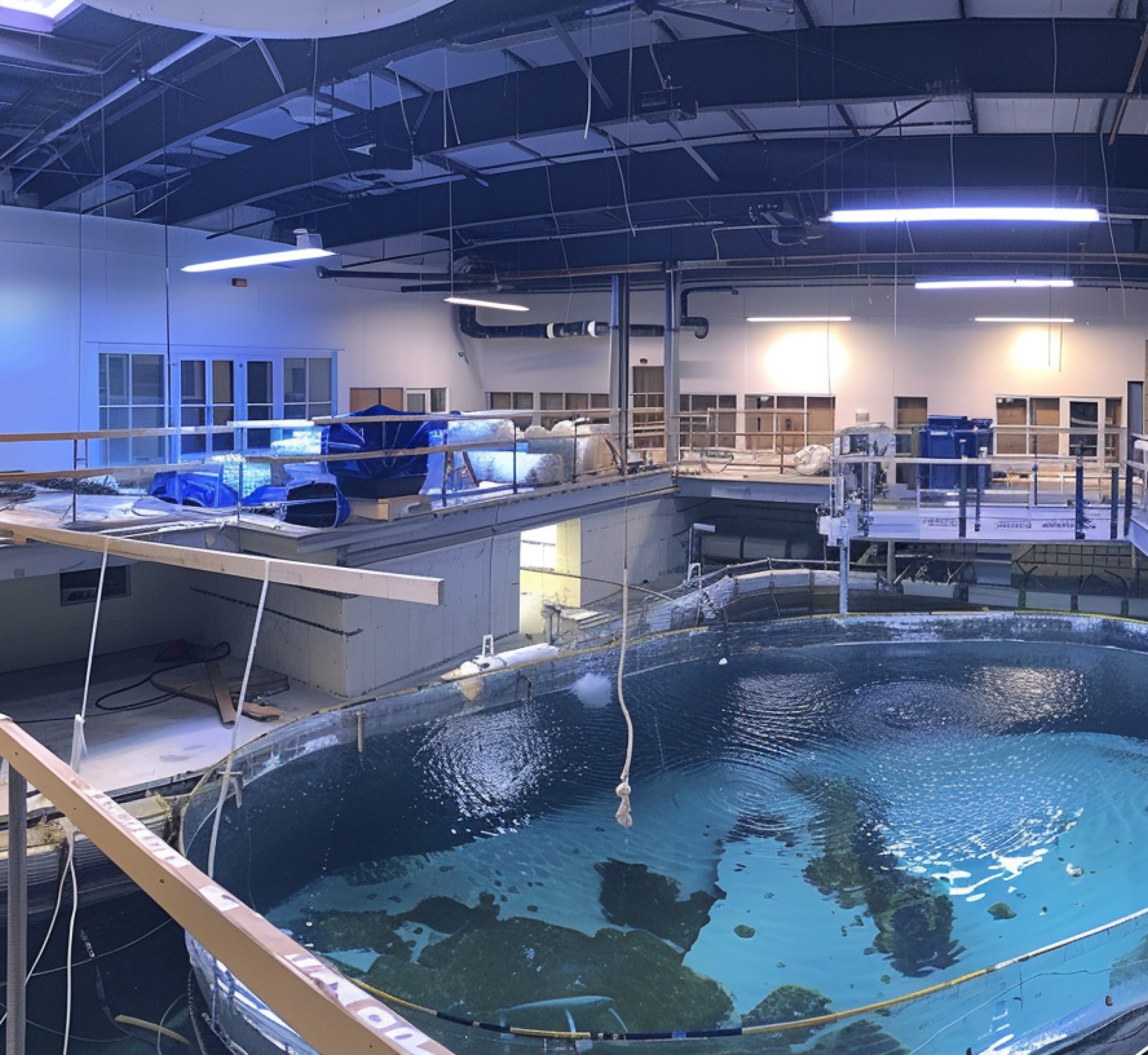 Large aquarium construction