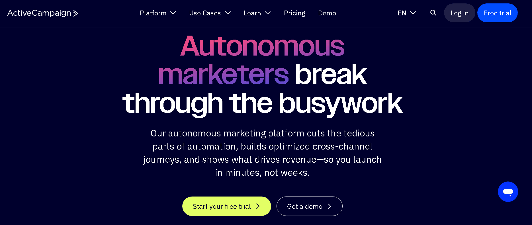 ActiveCampaign home