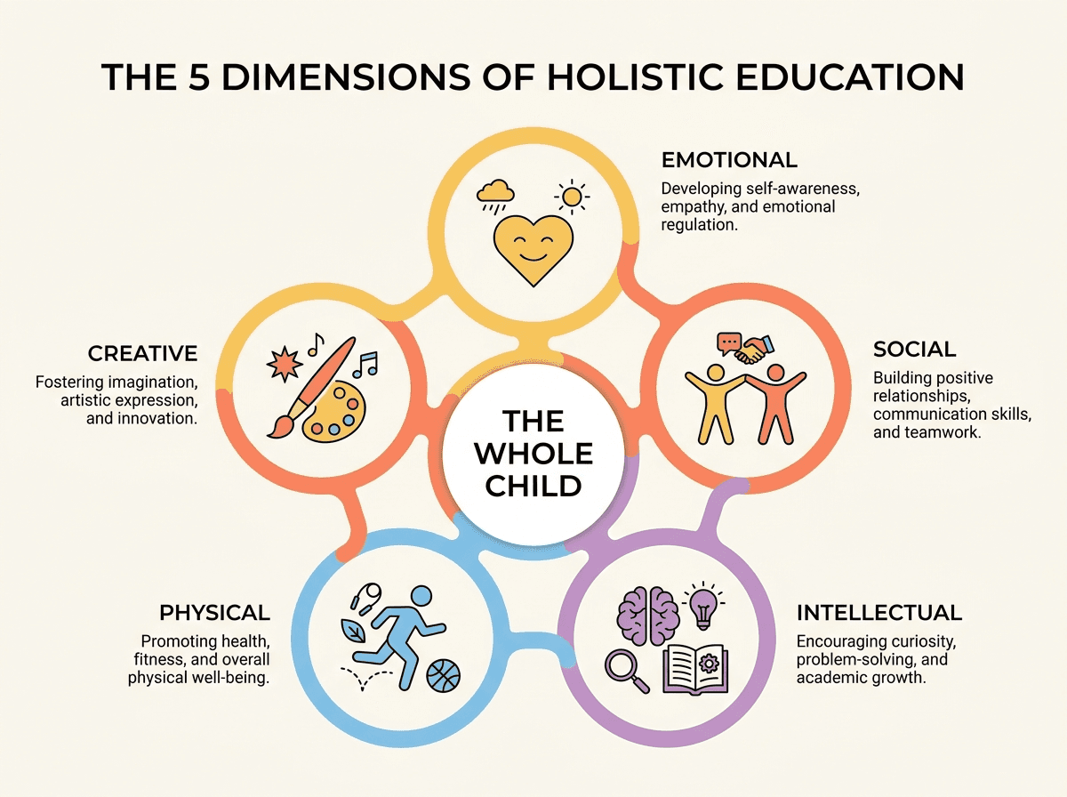 Infographic: the five dimensions of holistic education