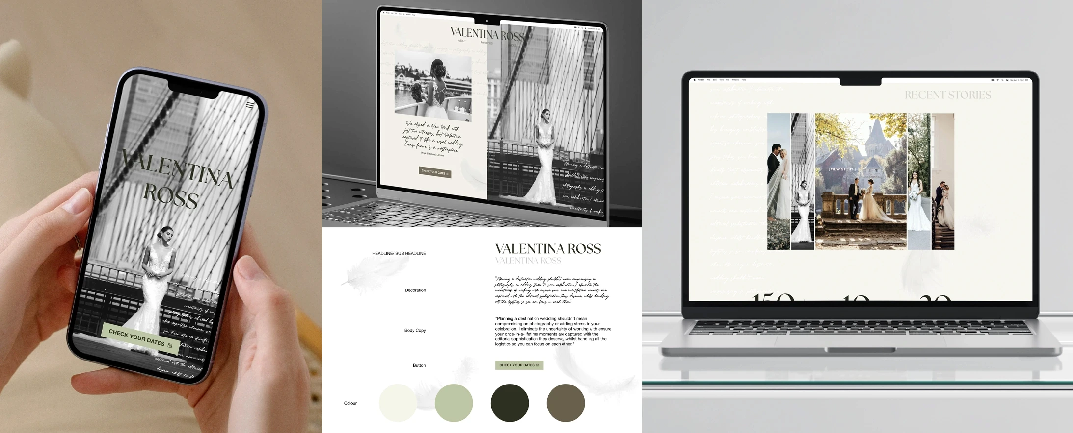 wedding photographer website design