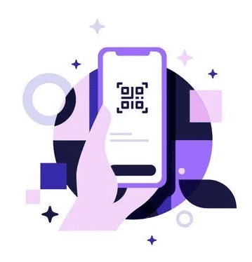 QR Code scanning Illustration