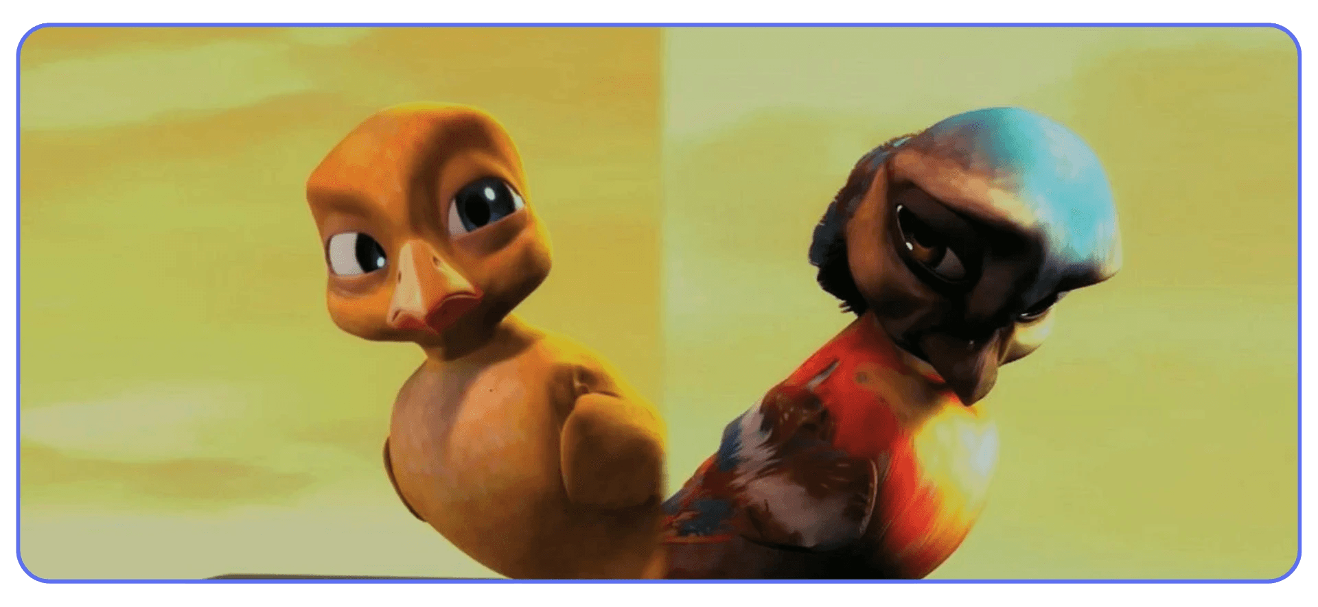Characters from Plumíferos (2008), a pioneering Blender animated movie