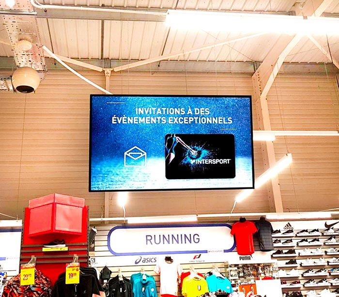 Weezago | Logiciel Affichage Dynamique | Magasins Intersport