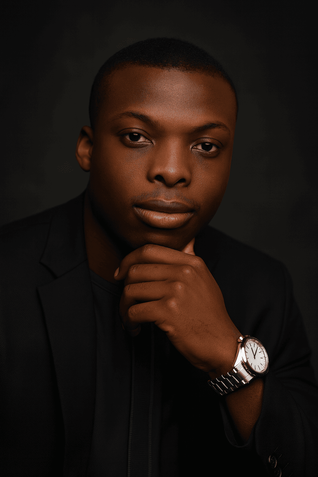 Portrait of portfolio creator – front view