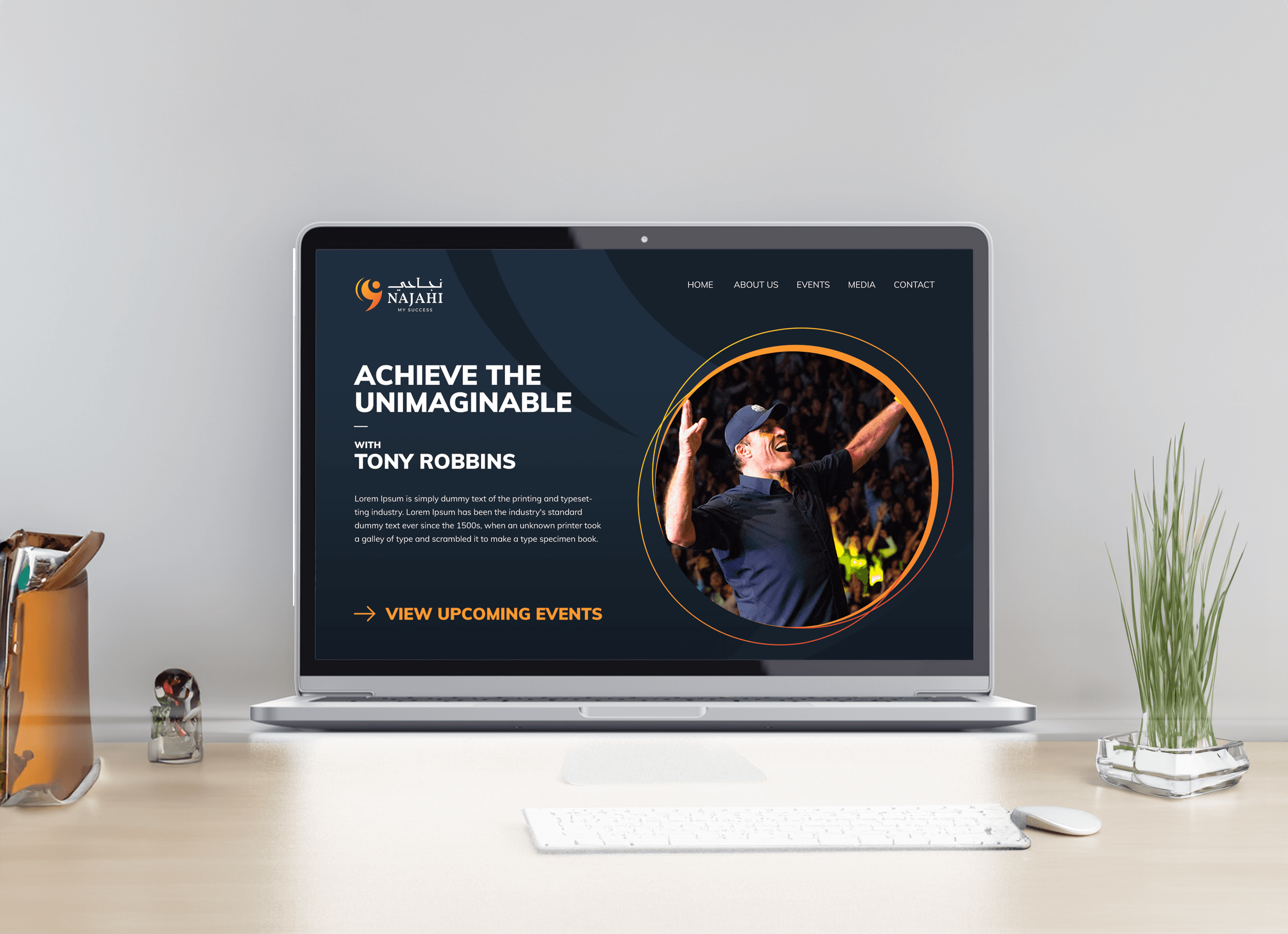 Najahi website UI design
