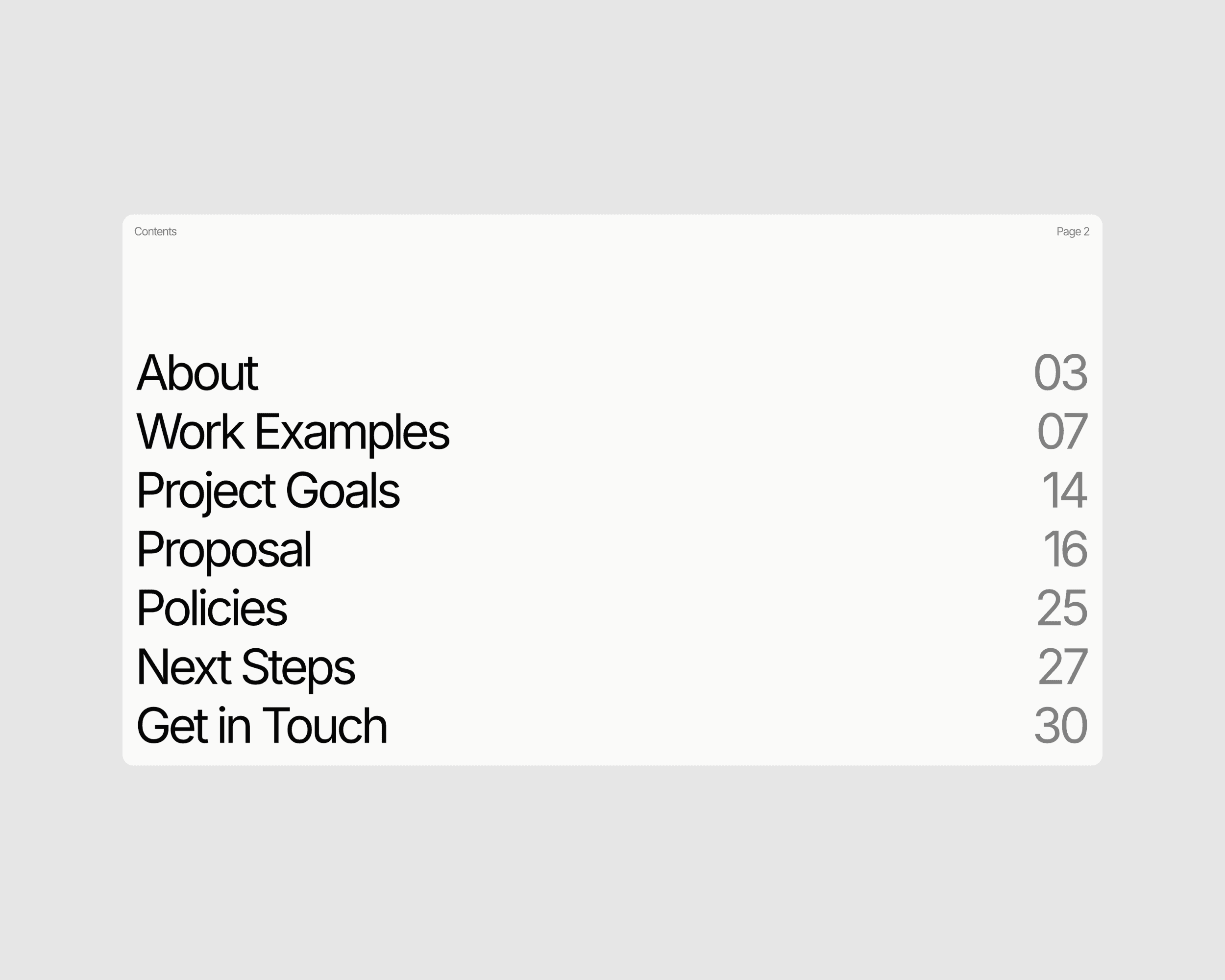 A slide from a project proposal presentation. The presentation features a simple, minimalist design.
