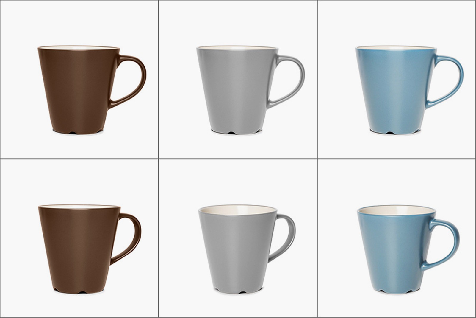 different color cups