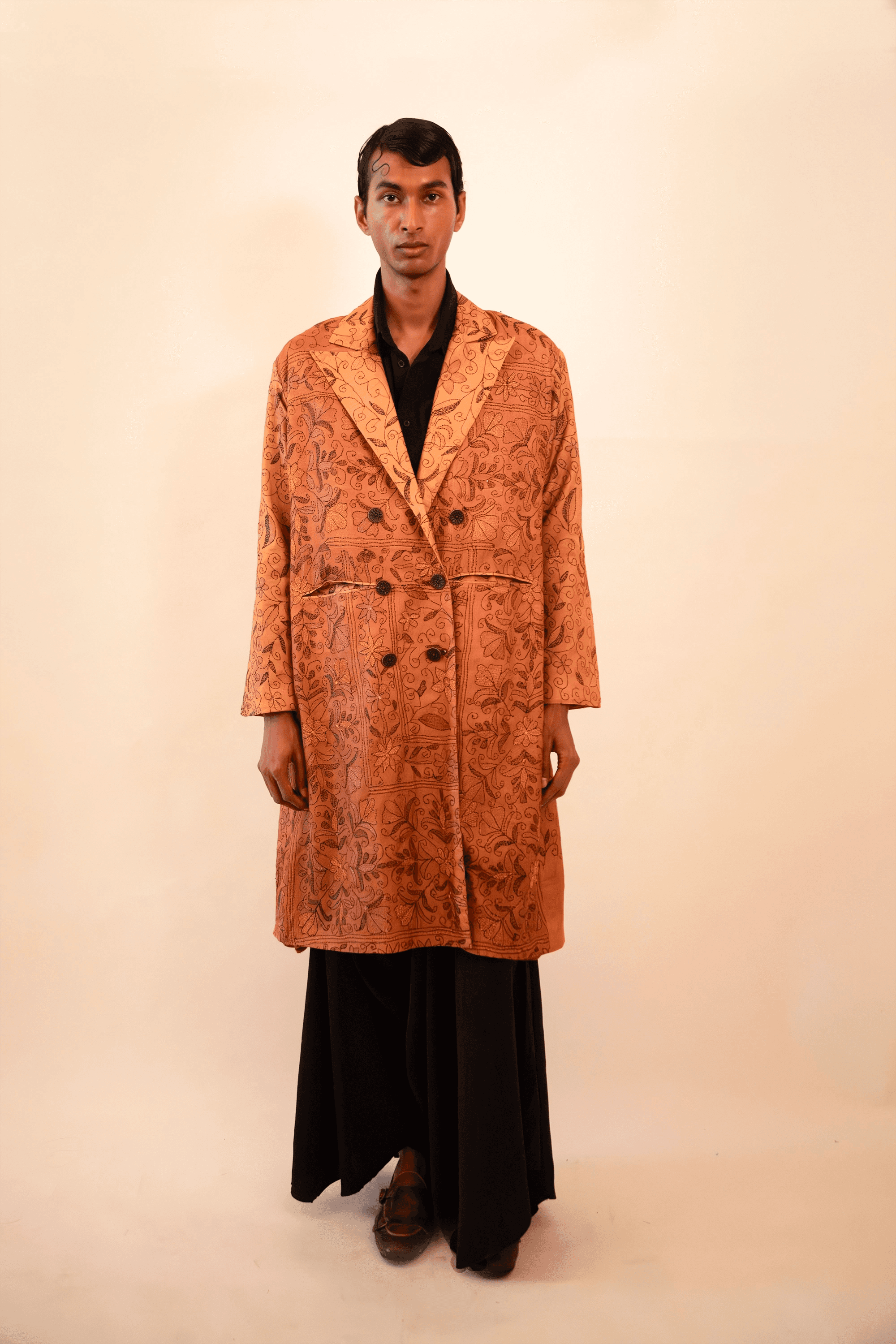 VED-_Double_Breasted_Abstract_Print_Silk_Trench-Coat1
