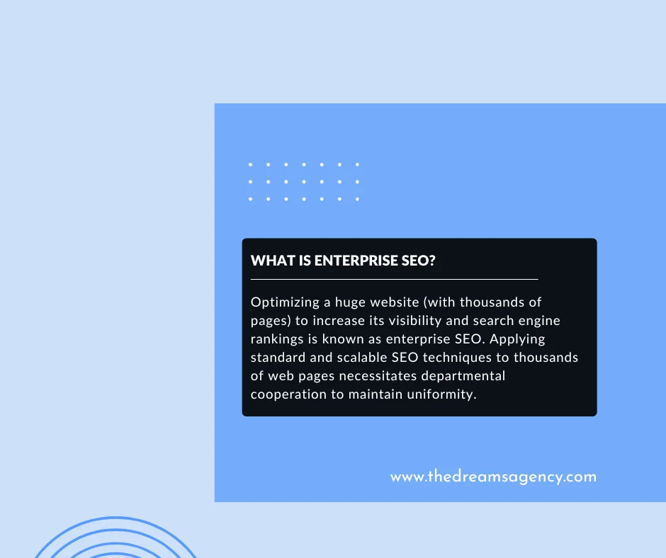 A definition explaining what enterprise seo is