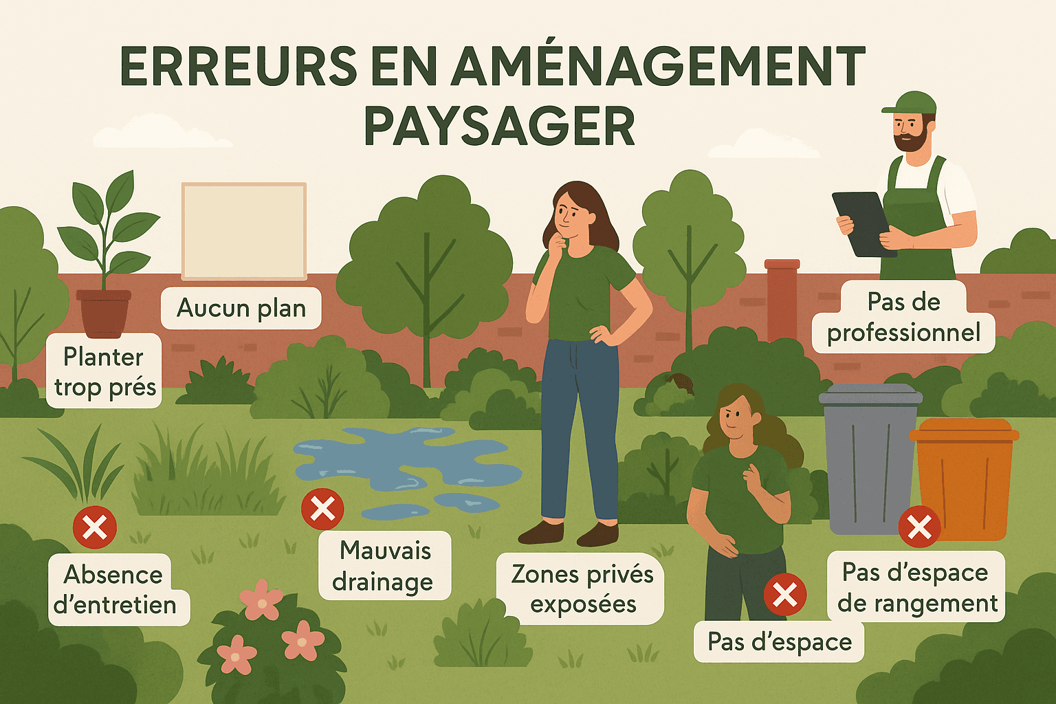 Erreurs en aménagement paysager