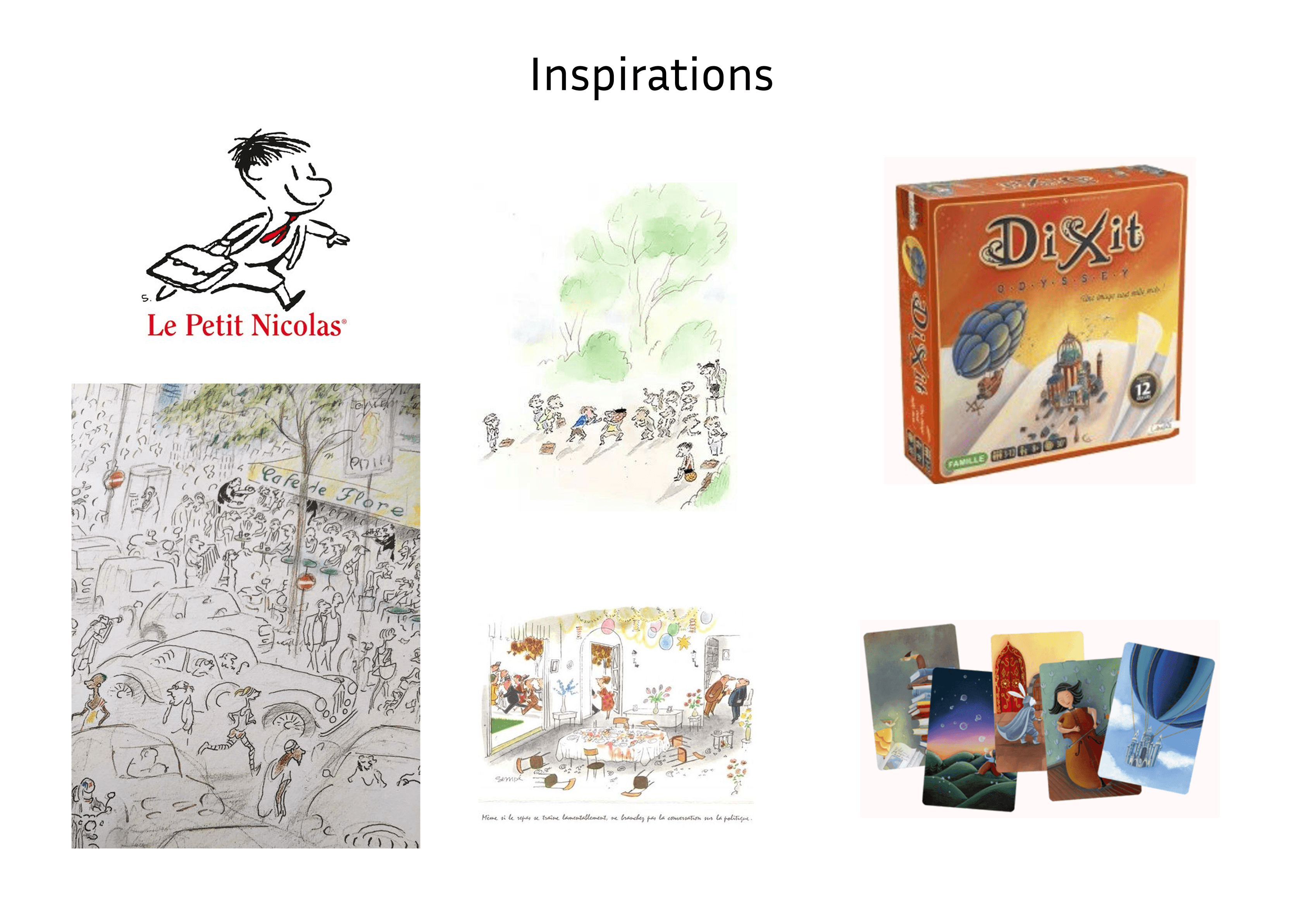 Des images des références nous ayant inspirés pour la création de notre jeu
