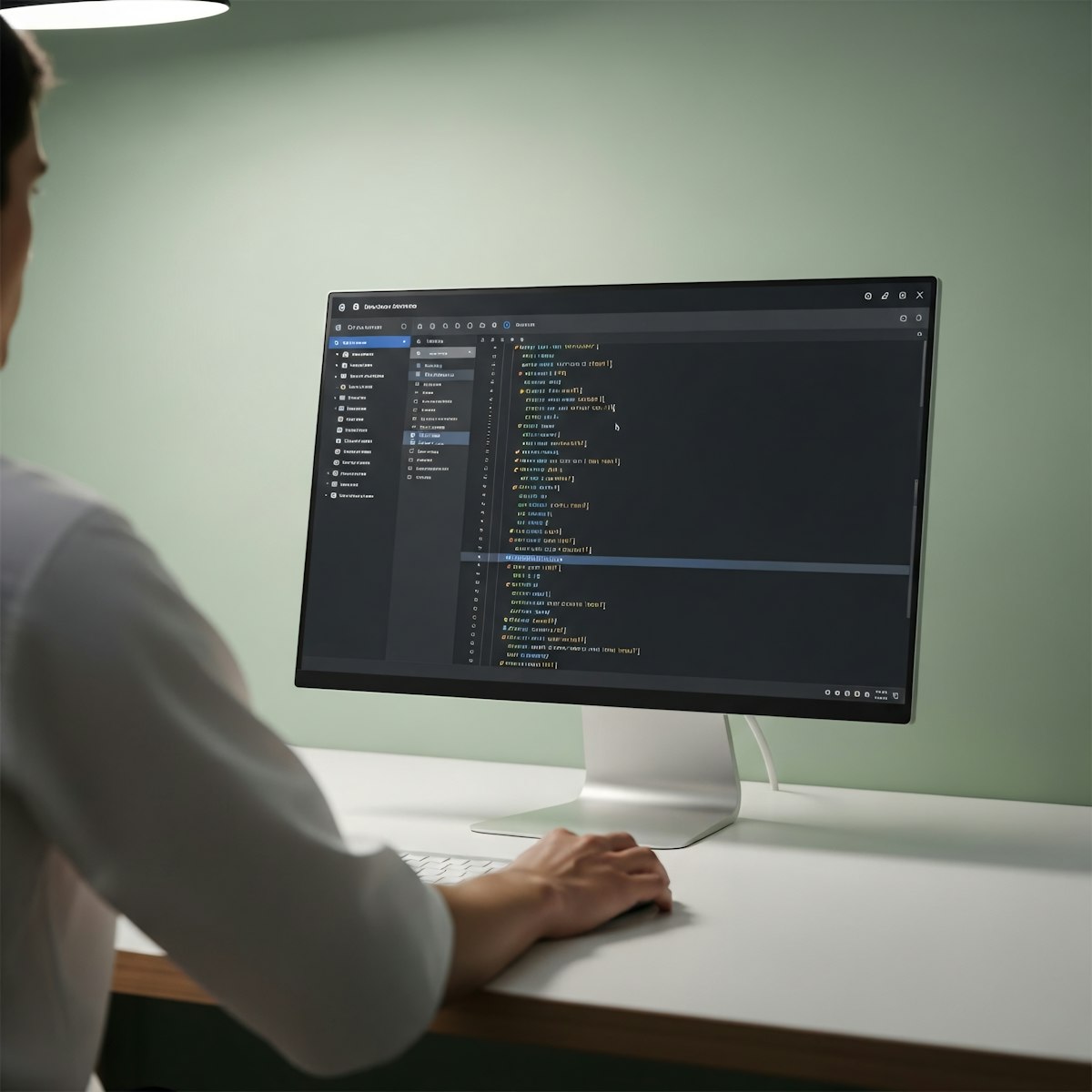 a computer on a desk