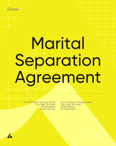 Marital Separation Agreement