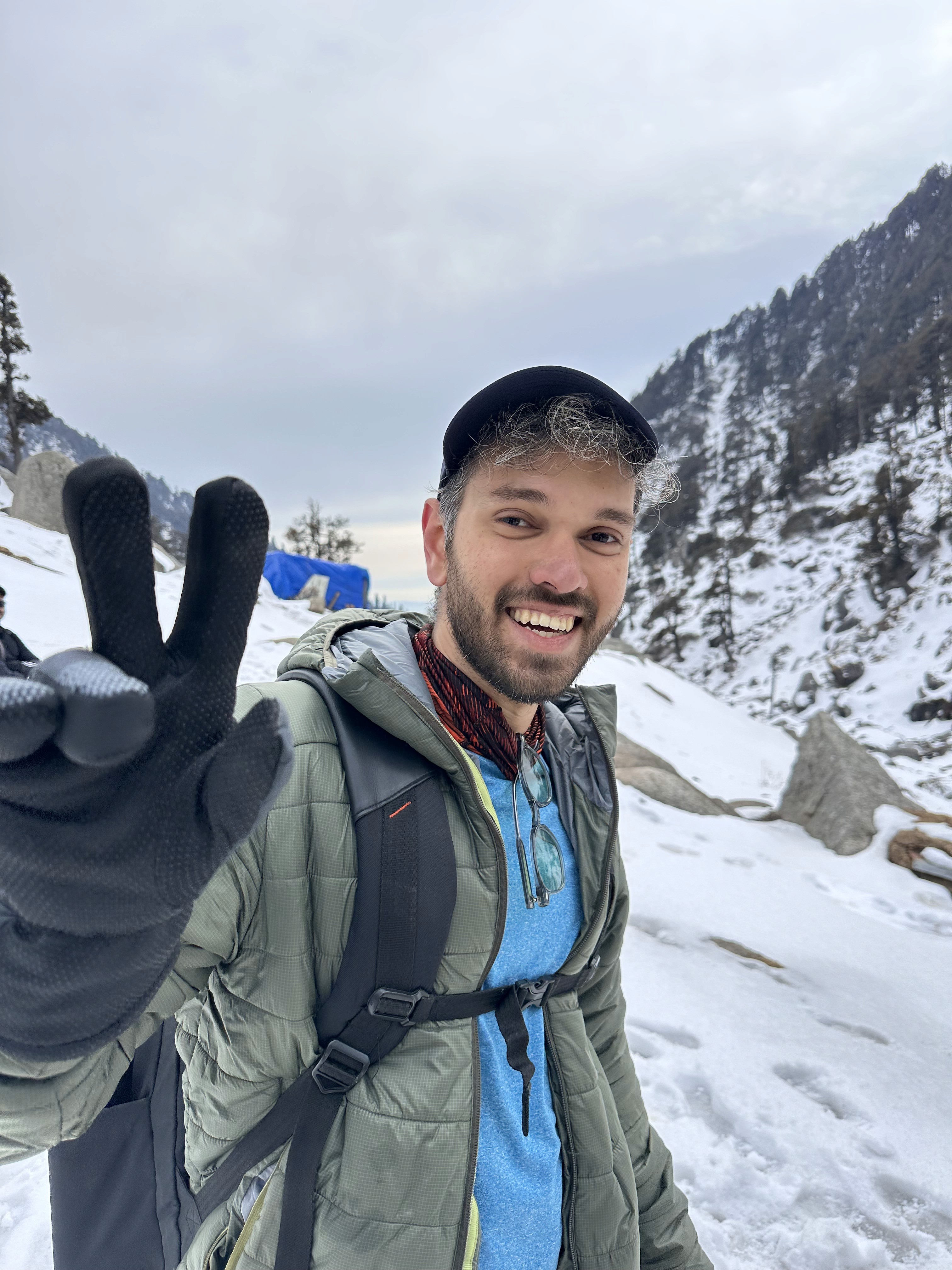 Vintage Car Under Palm Trees
