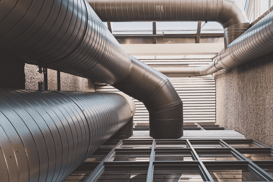 A heating, ventilation and air conditioning system in a building