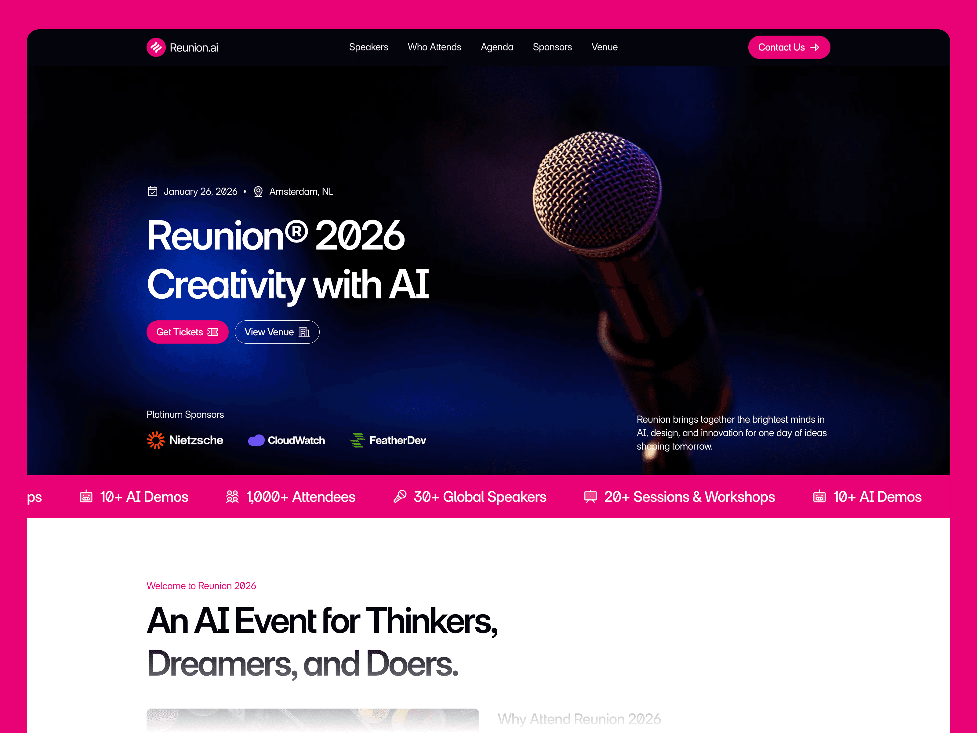 Reunion - Free Framer Template