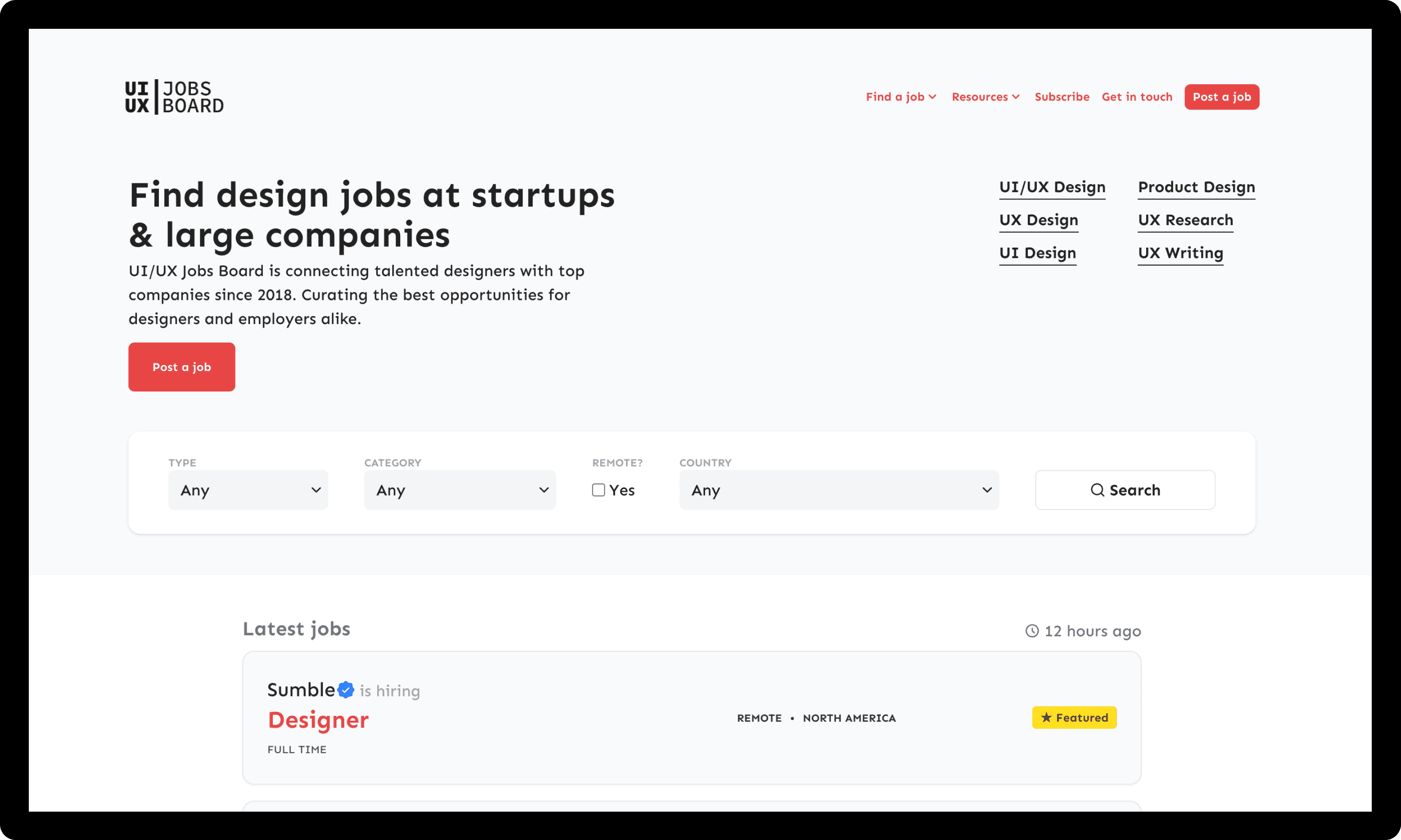 UX/UI Job Boards