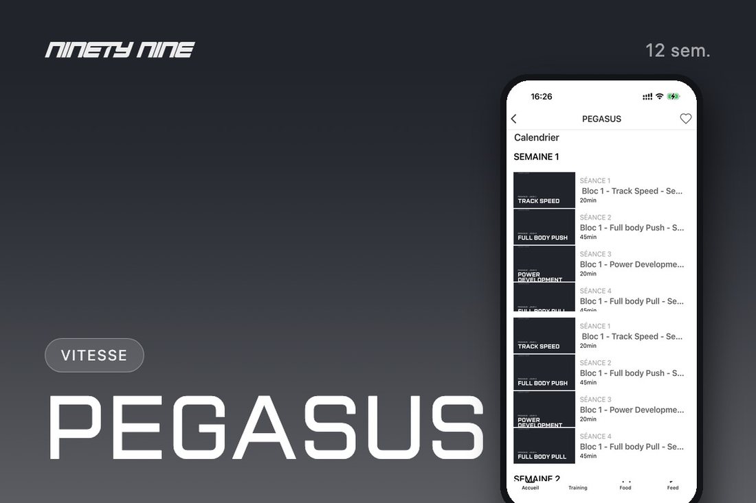 Le calendrier de PEGASUS dans Blast