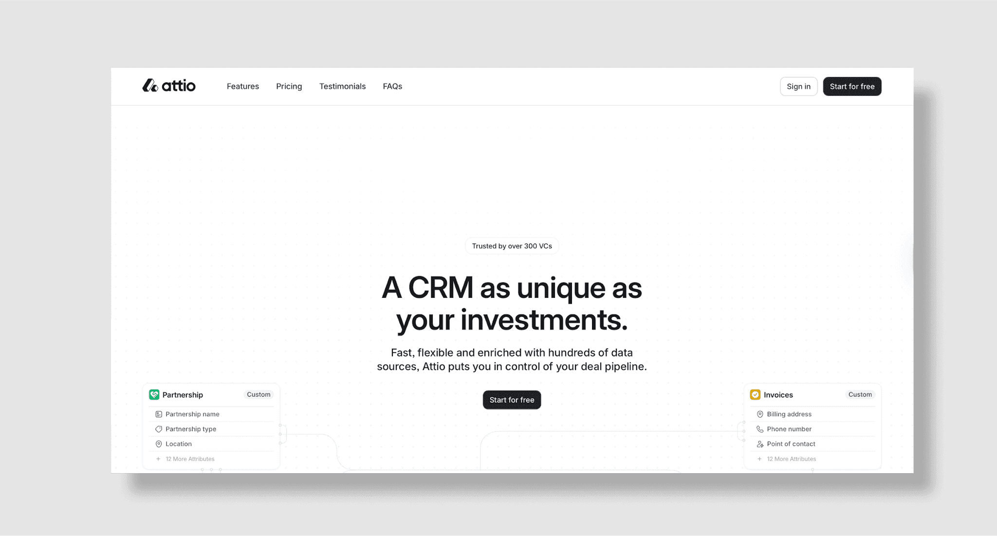 Attio CRM Homepage