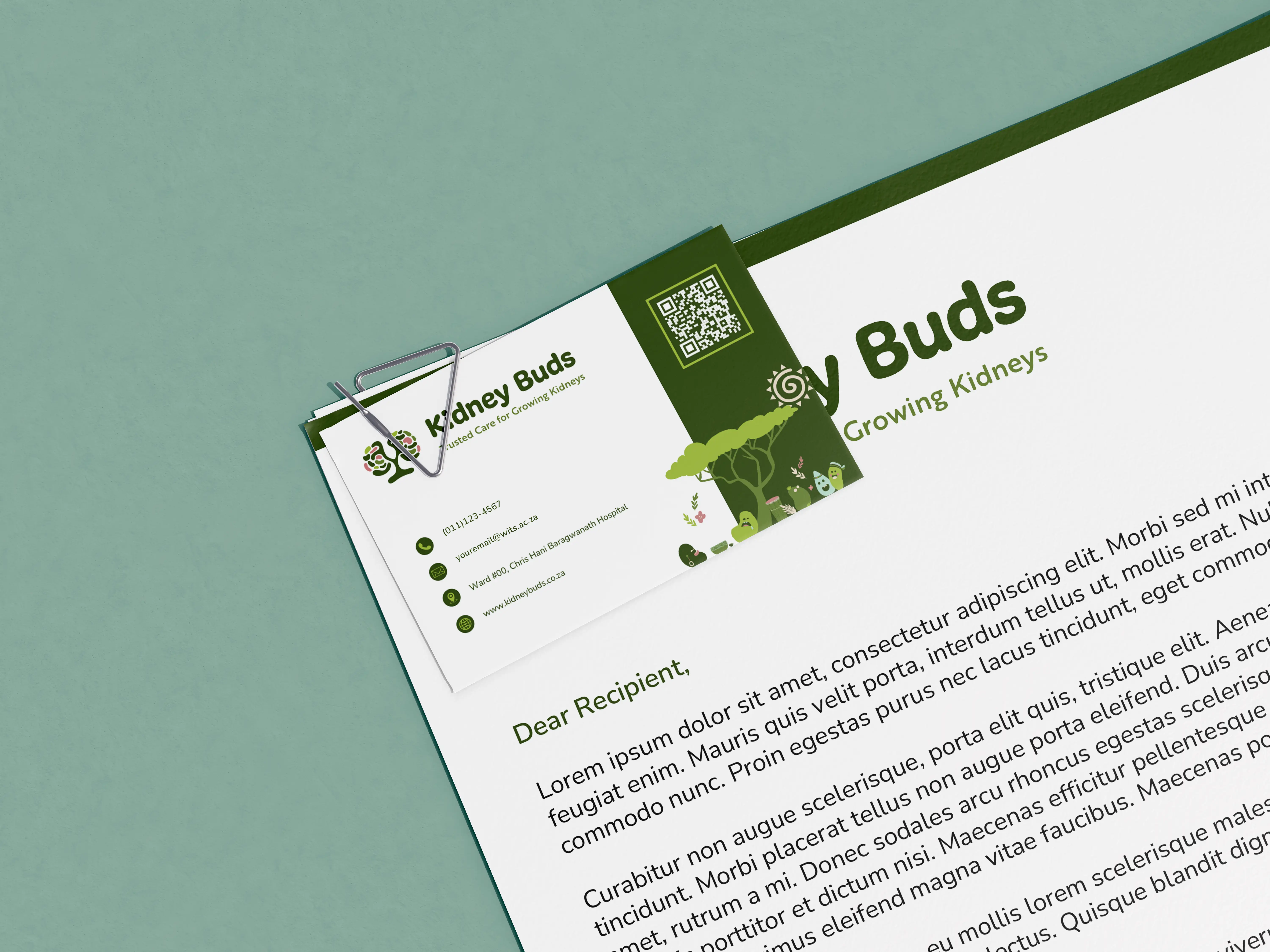 Business card and document scene