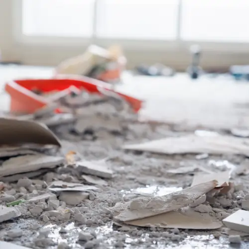 post-construction debris