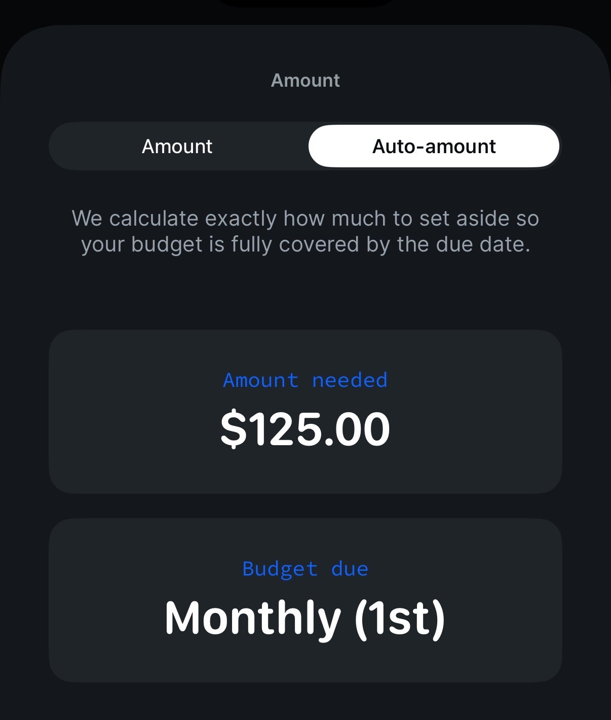 Auto-Amount funding setup
