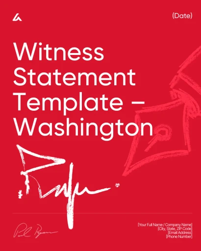 Witness Statement Template – Washington