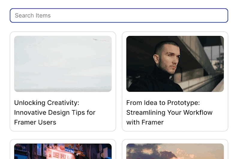 Realtime Search for Framer CMS