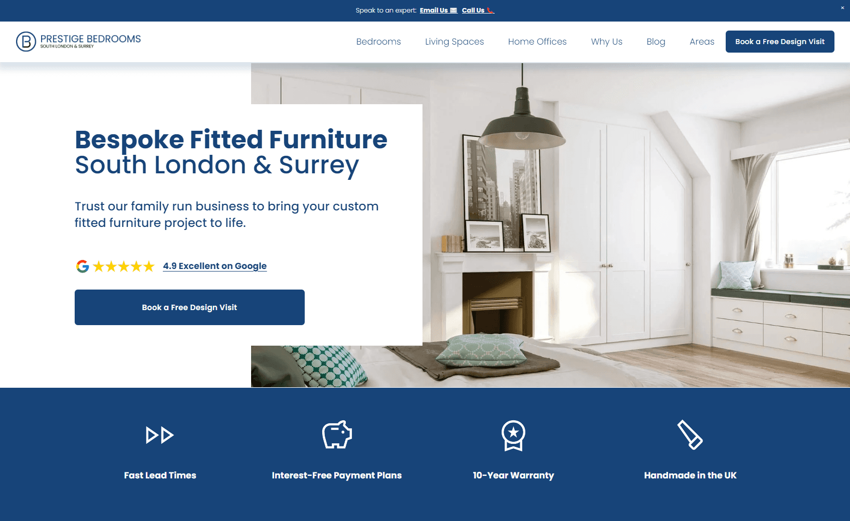 Professional Squarespace website with custom styling and brand integration