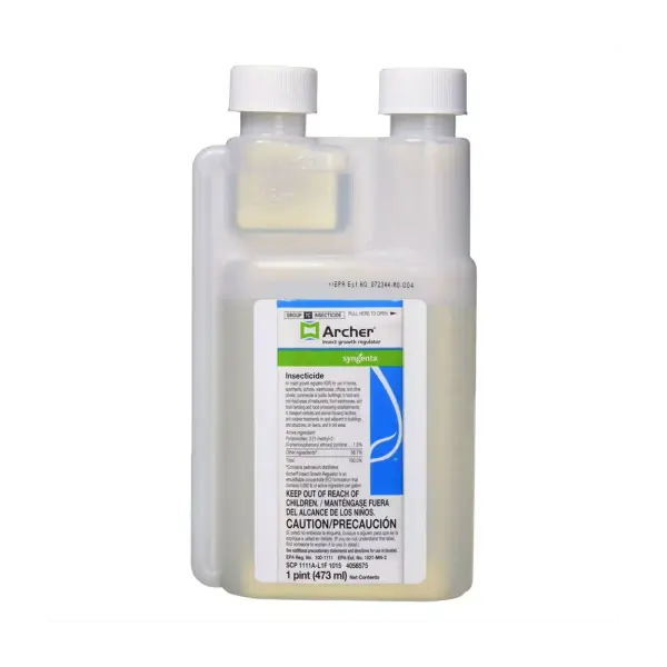 A white plastic bottle with a blue and green label, containing a liquid substance, for household or industrial use.