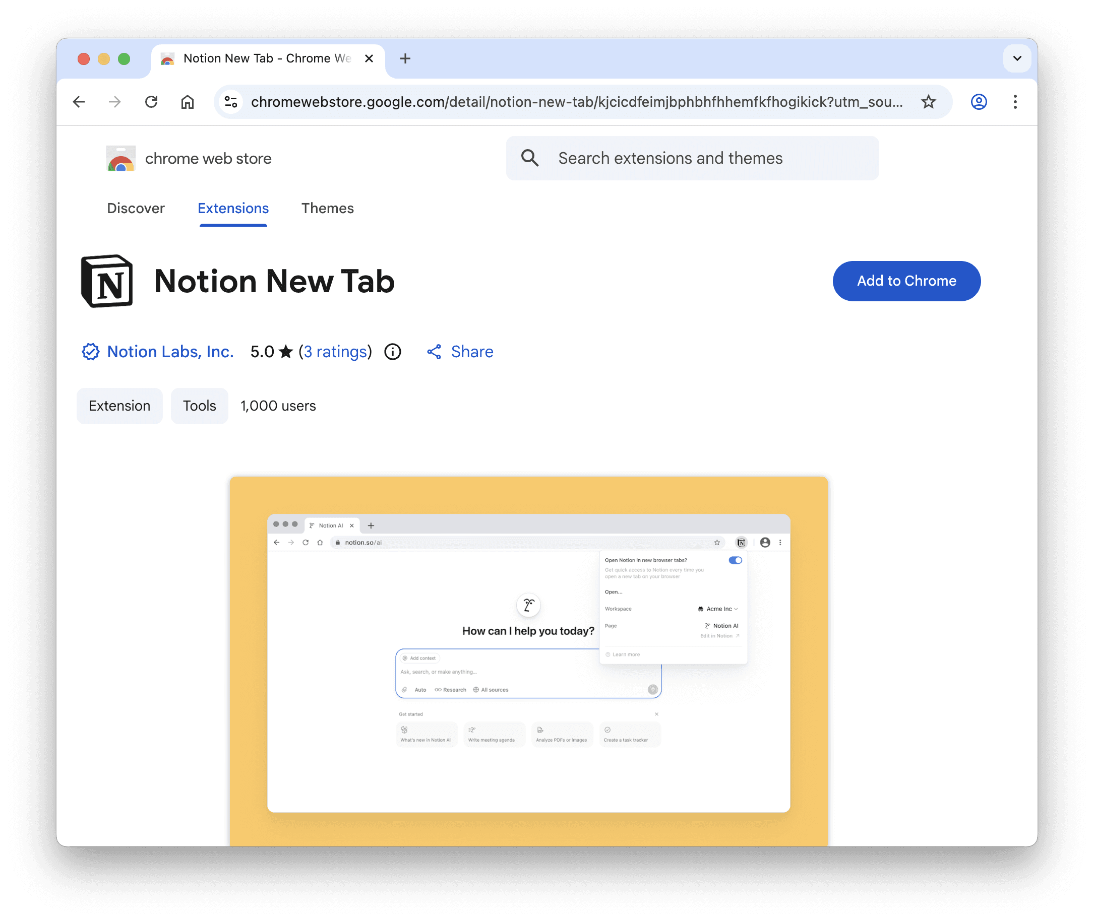Notion Chrome Extension