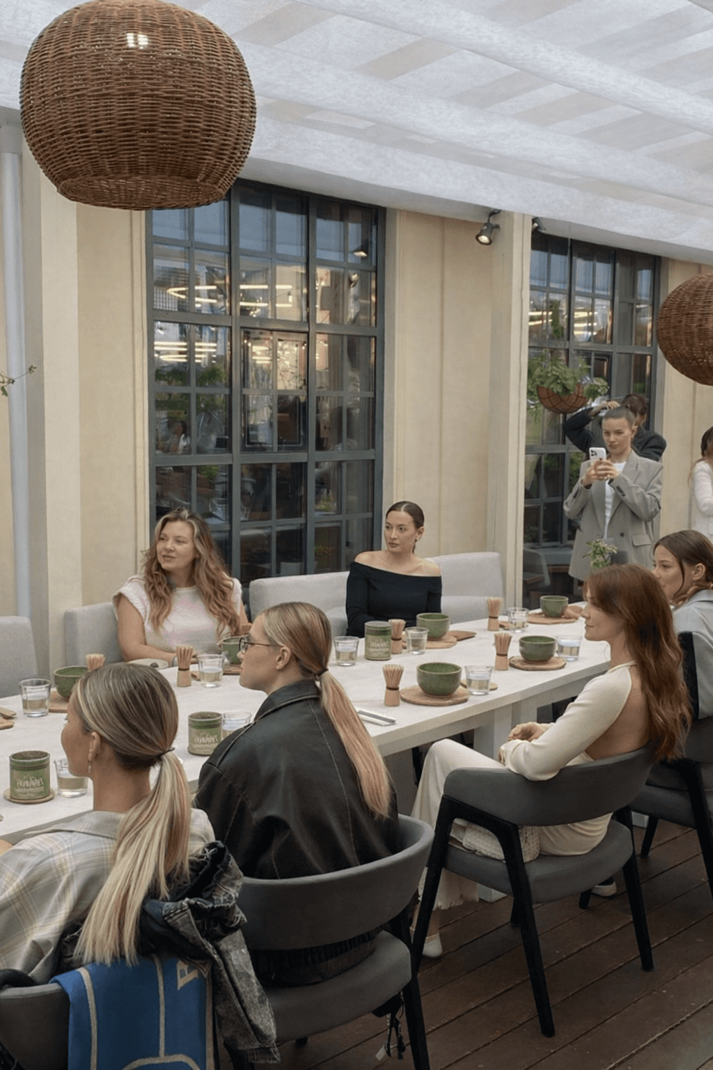 Desk with puzzles and colorful wall art