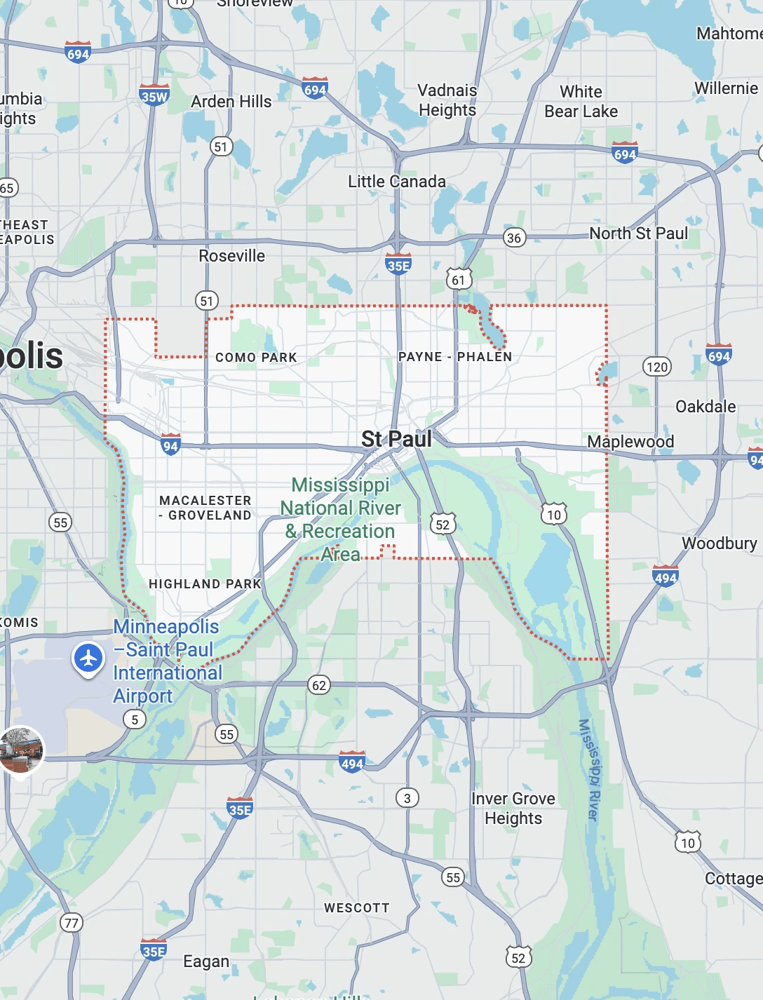 Saint Pual, MN map