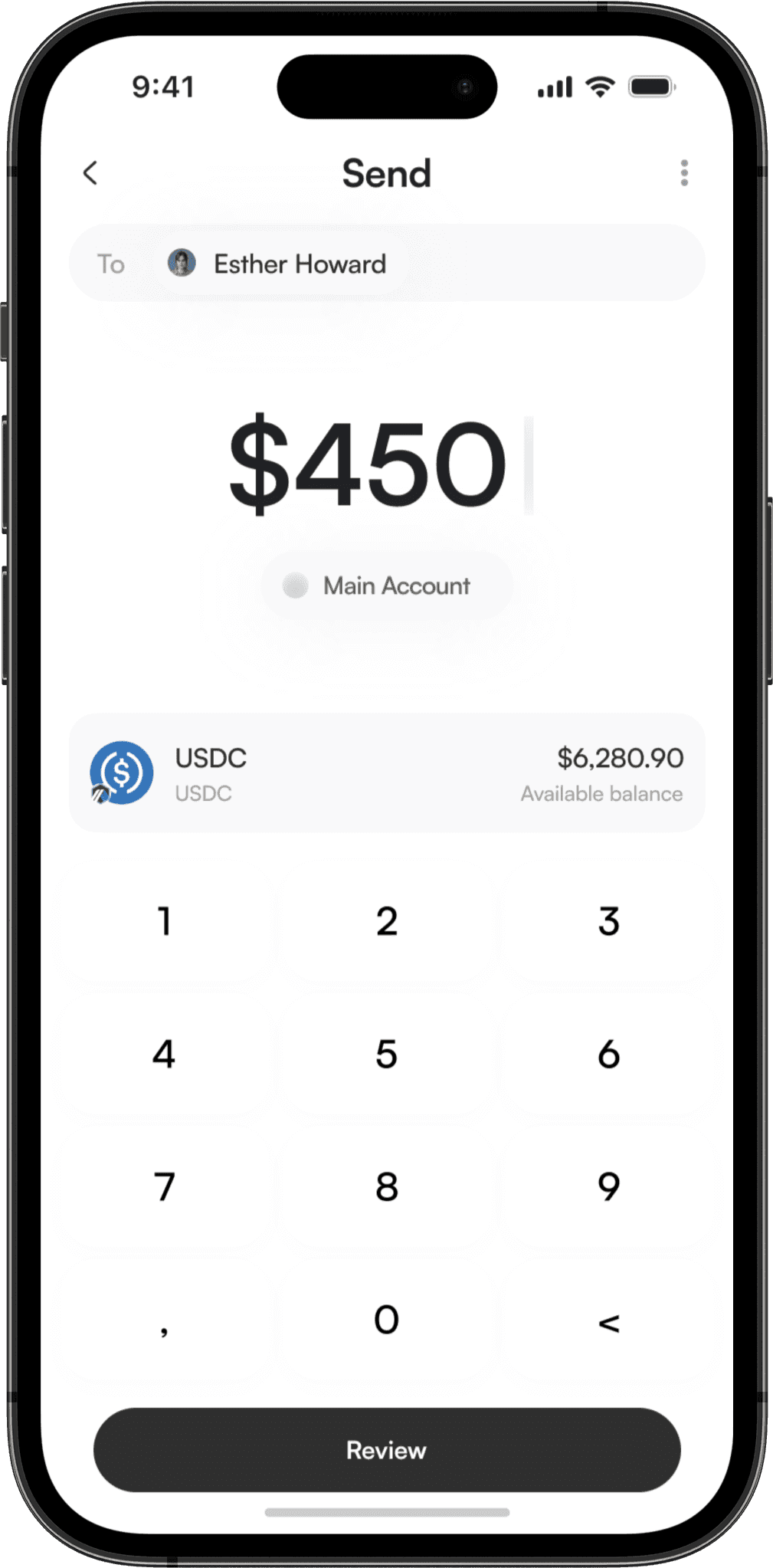 Charter Wallet Mobile App Screen