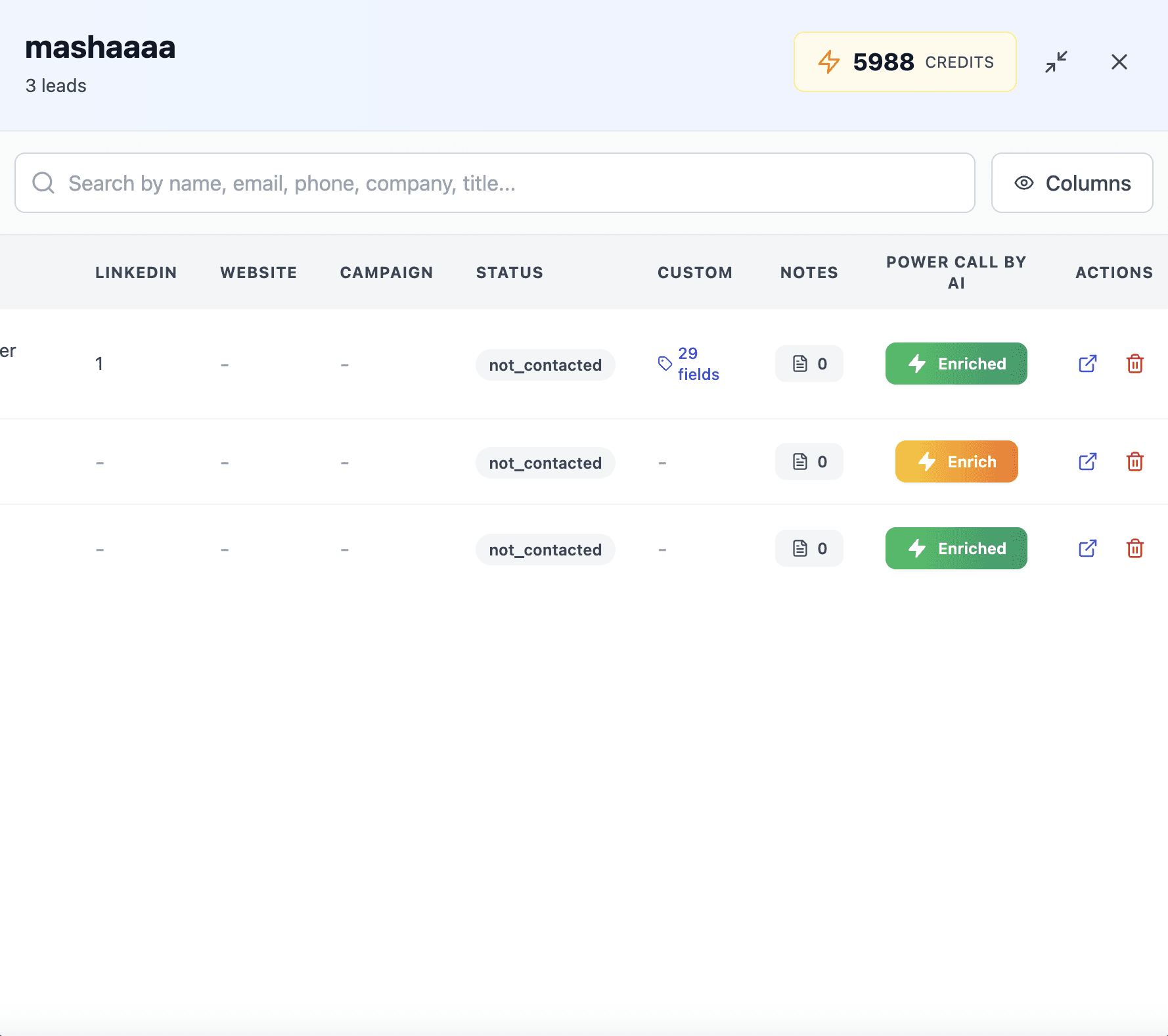 An image of Freelio's budget ui