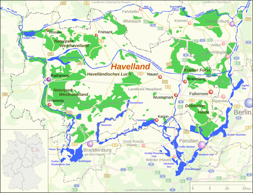 Karte: Splash begleitet Schulkinder in Brieselang, Premnitz, Dallgow-Döberitz und Schönwalde-Glien