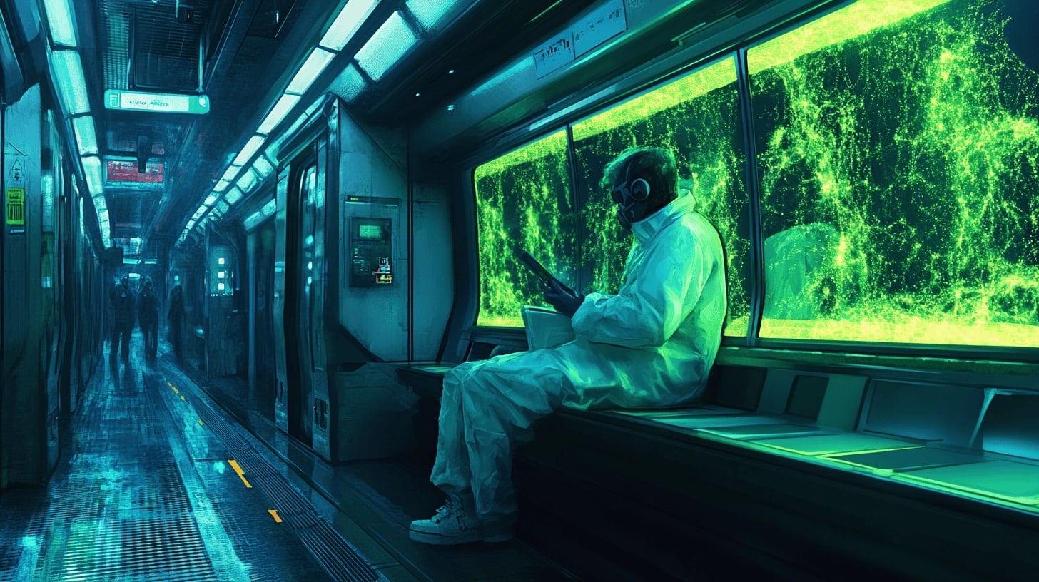 Futuristic vision of subway