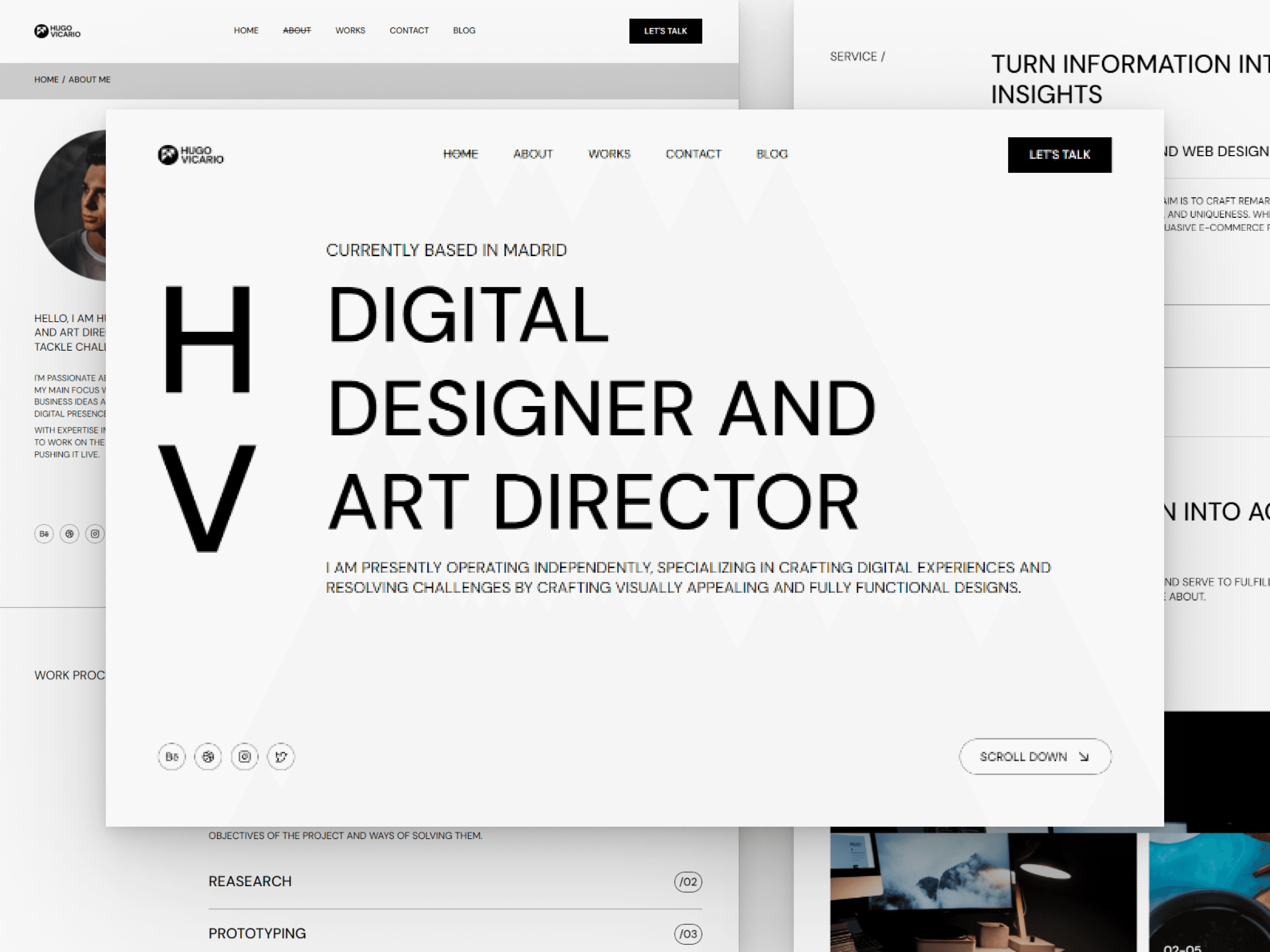 Hugo Vicario - Framer Template For Personal Portfolio Website