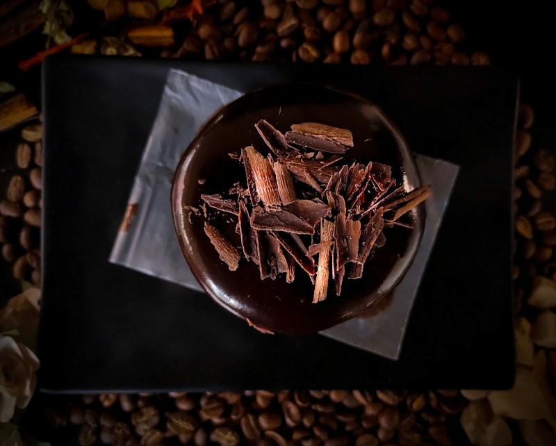 Barre au chocolat croquante et mousse au chocolat
