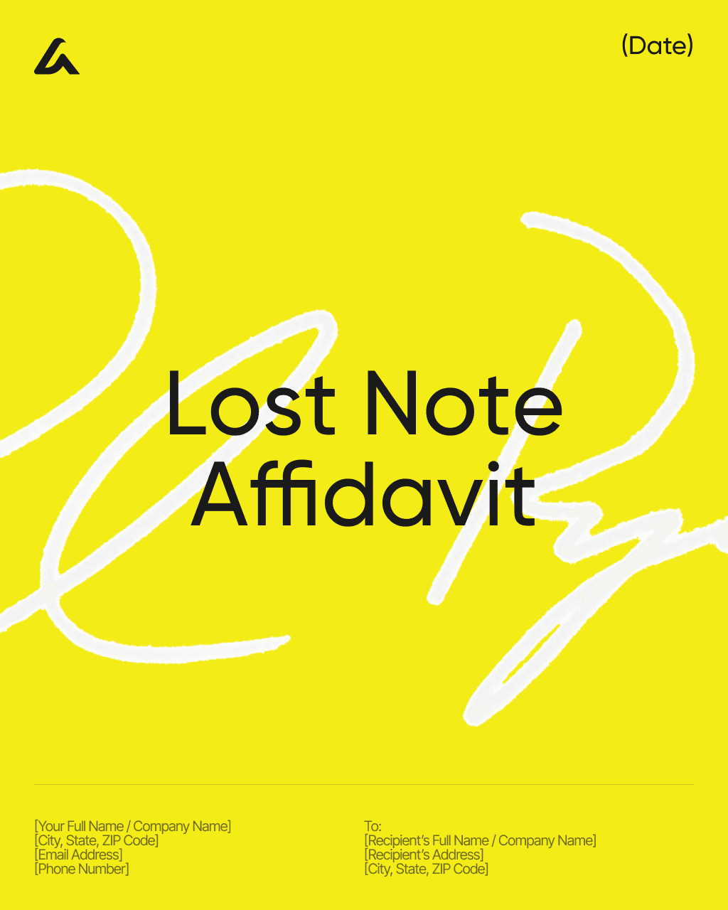 Lost Note Affidavit