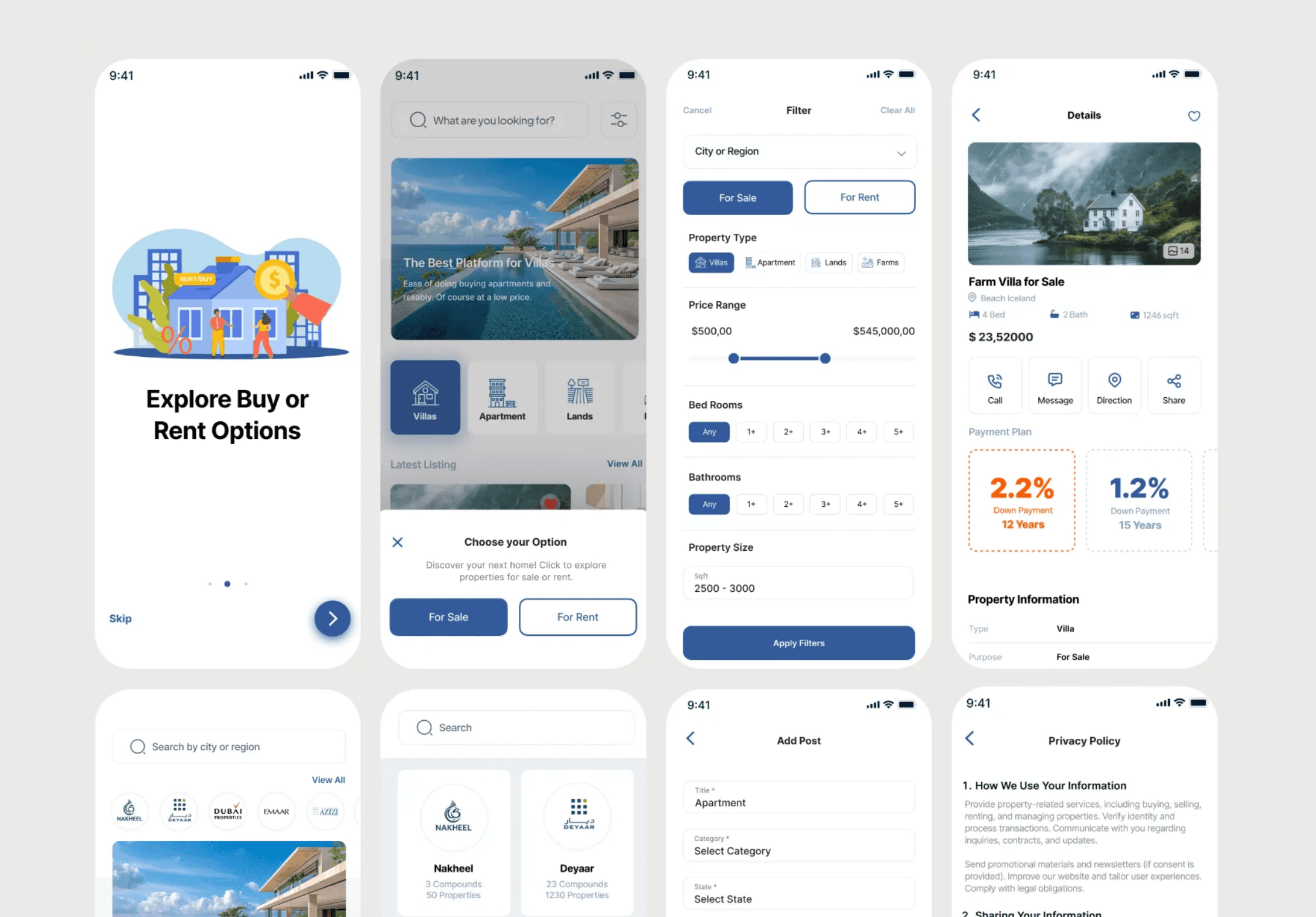 Detaild UI Design of the project
