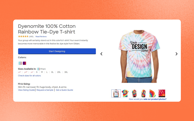 Dyenomite 100% Cotton Rainbow Tie‑Dye T‑shirt