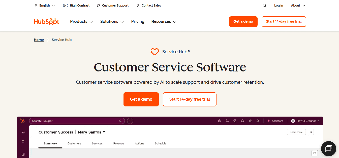 HubSpot Service Hub (with Customer Success features)