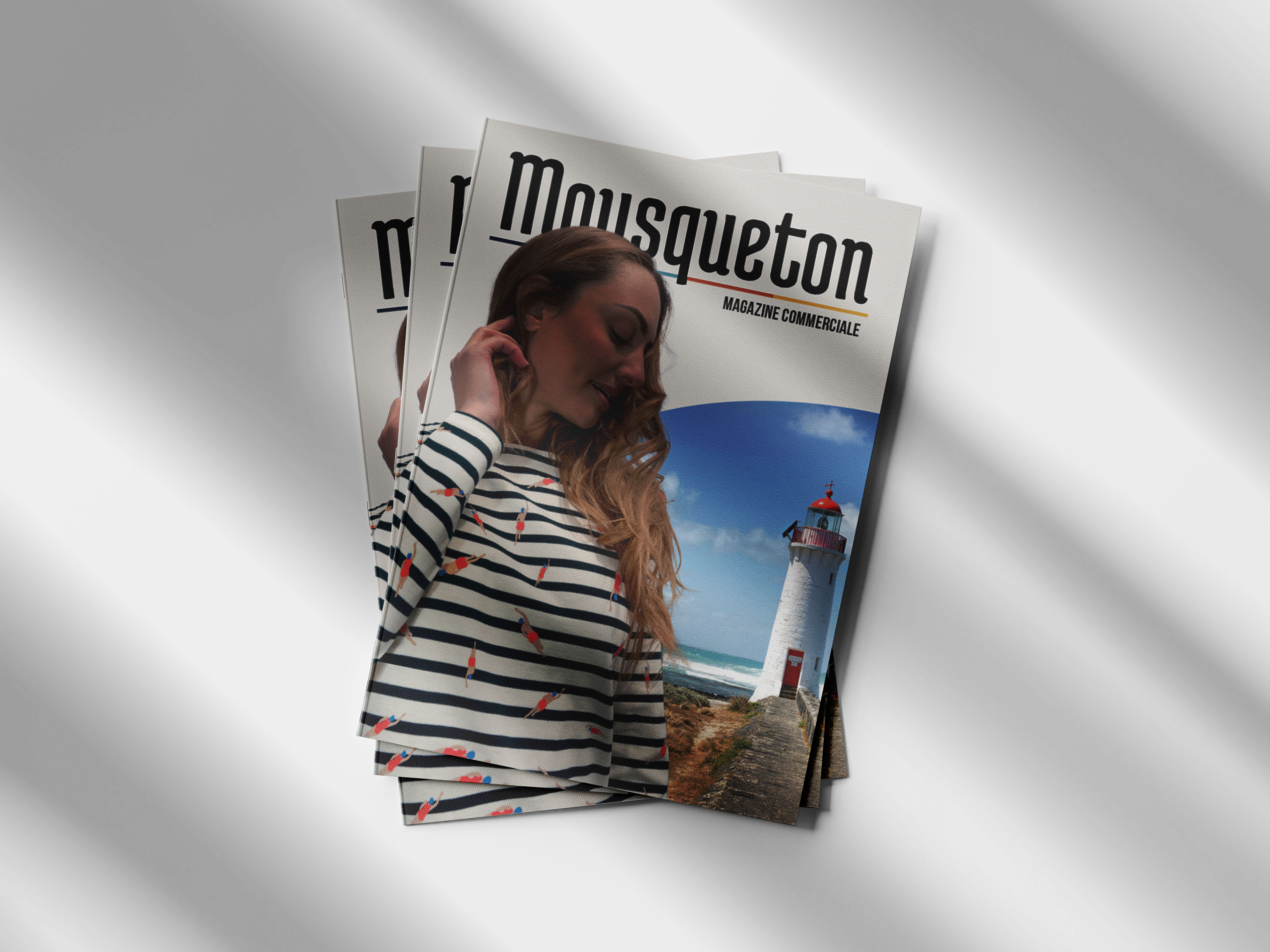 Magazine mousqueton sur fond blanc
