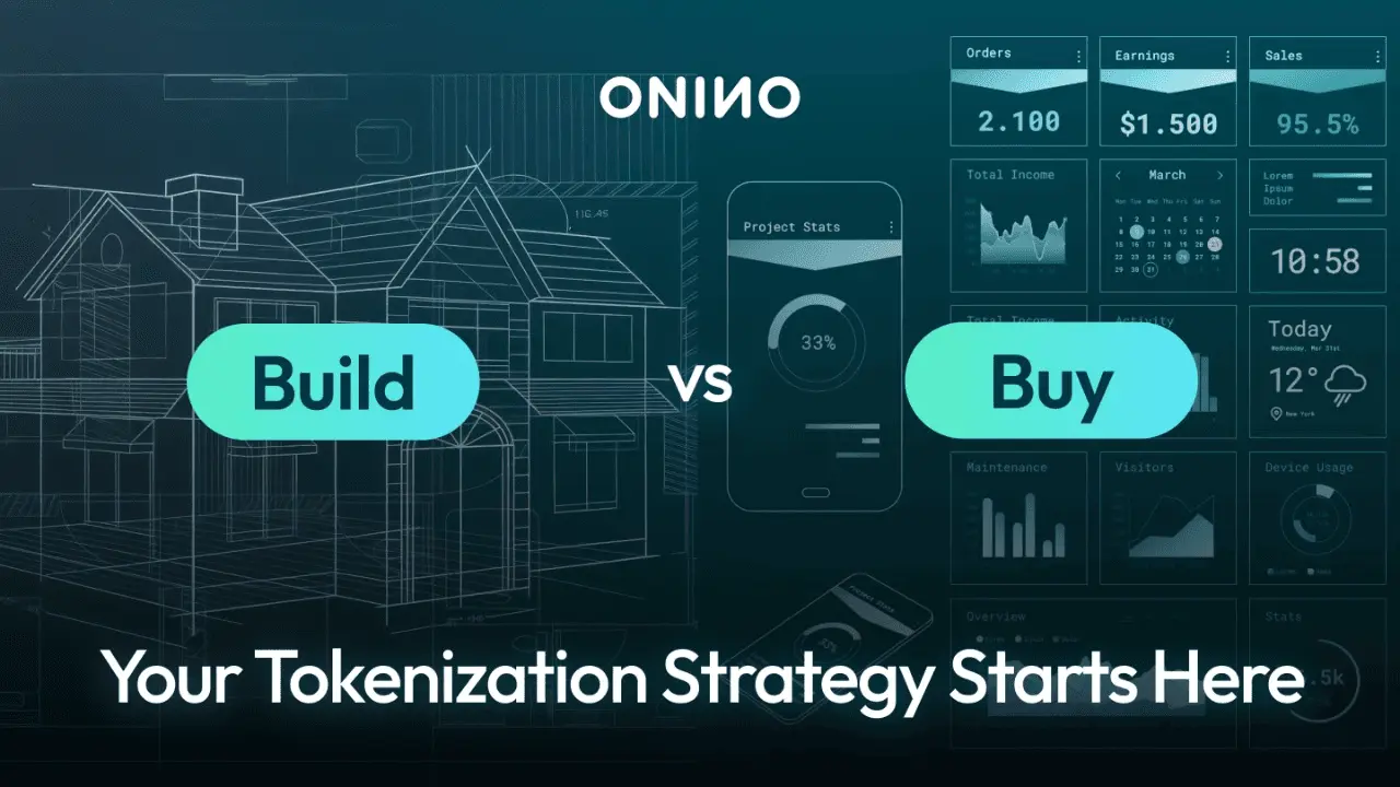 Blueprint house versus ready-made dashboard comparing the build vs buy decision for your tokenization strategy — ONINO