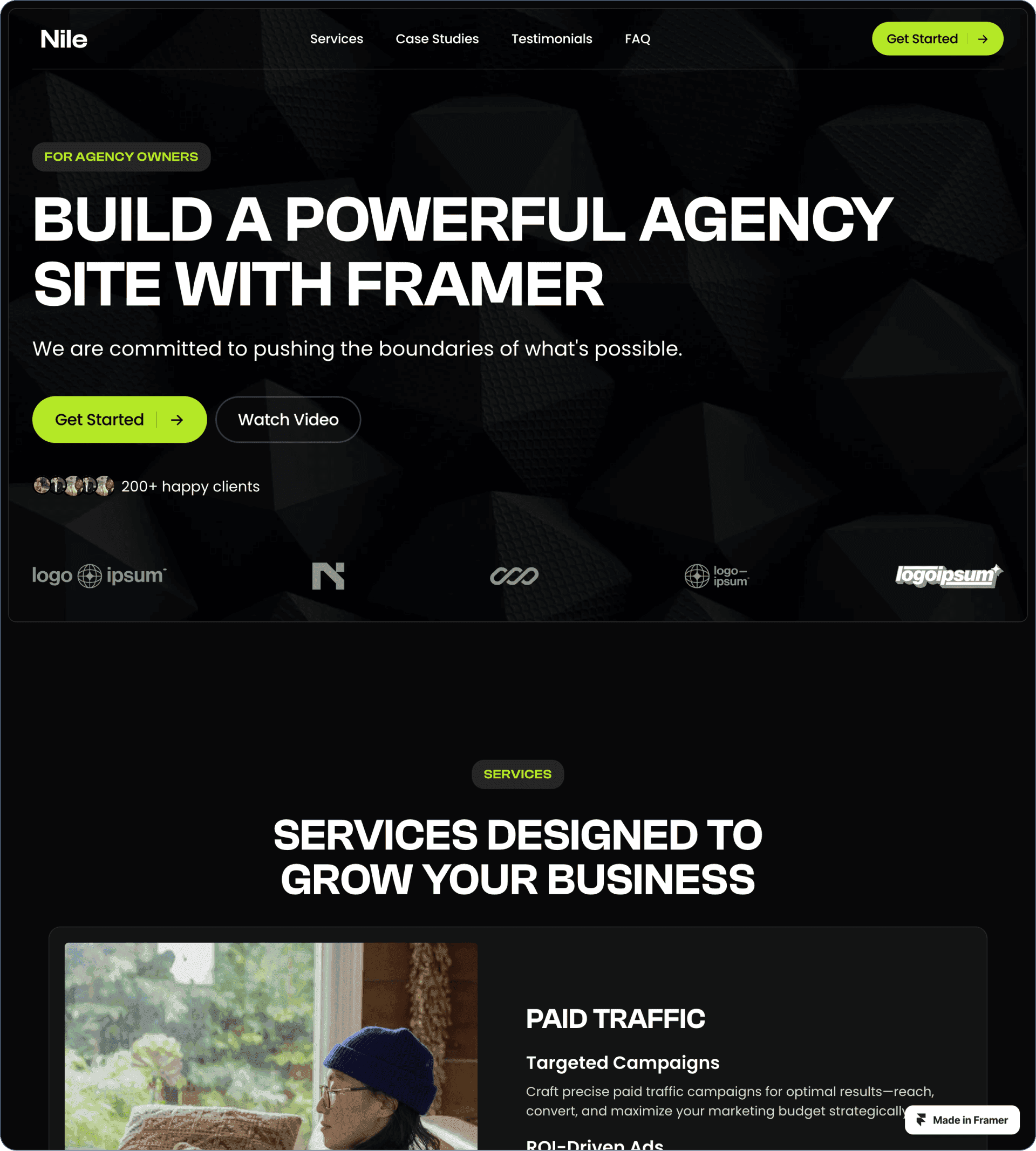 Nile Framer template